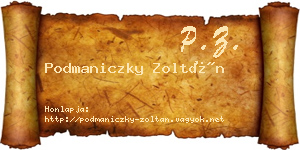 Podmaniczky Zoltán névjegykártya