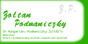 zoltan podmaniczky business card